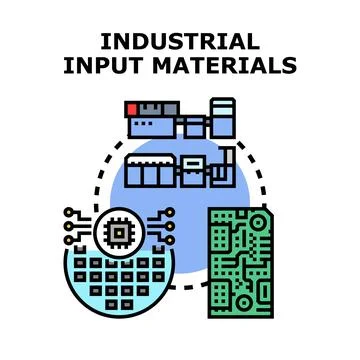 Industrial input materials concept vector illustration 스톡 일러스트