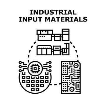 Industrial input materials concept vector illustration イラスト素材