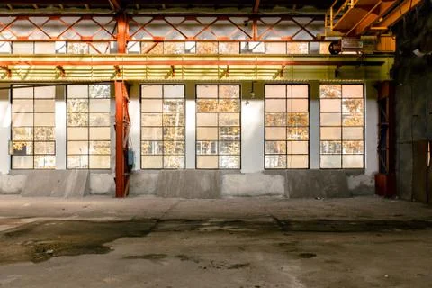 Industrial interior with bright light Foto stock