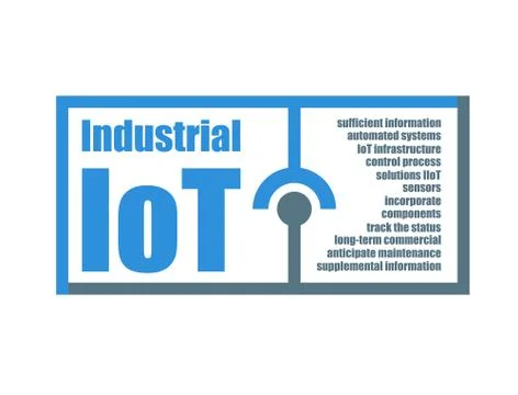 Industrial internet of things characteristics vector Stock Illustration
