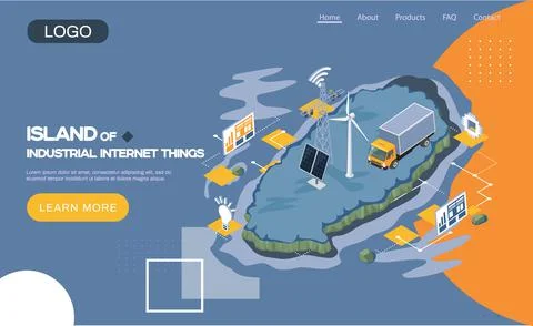 Industrial internet of things. Smart logistics delivery digital services Stockillustratie