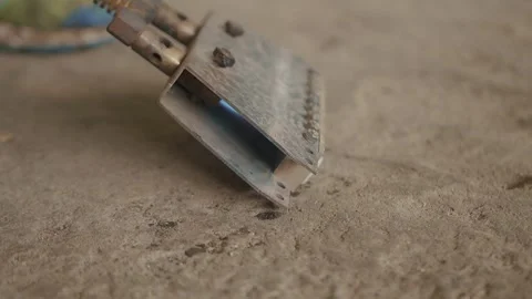 Industrial Iron Stamp Tool Engraving Textured Surface Stock Footage 332076838