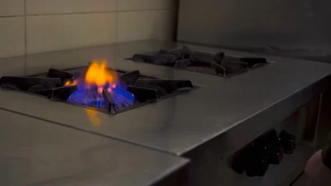 Industrial Kitchen Stove Pot on a top Video stock 237557504