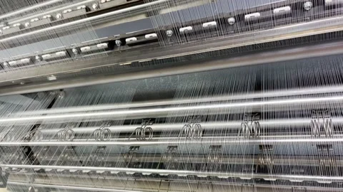 Industrial knitting machine for knitting textile fabrics Stock Footage 238026230