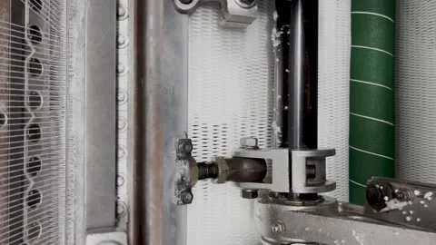 Industrial knitting machine for knitting textile fabrics Stock Footage 239684787