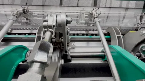 Industrial knitting machine for knitting textile fabrics Stock Footage 240123920