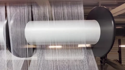 Industrial knitting machine for knitting textile fabrics Stock Footage 251651222