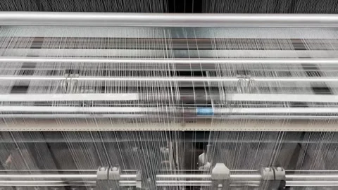 Industrial knitting machine for knitting textile fabrics Stock Footage 251833387