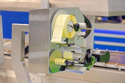 Industrial Label Applicator Head Stock Photos
