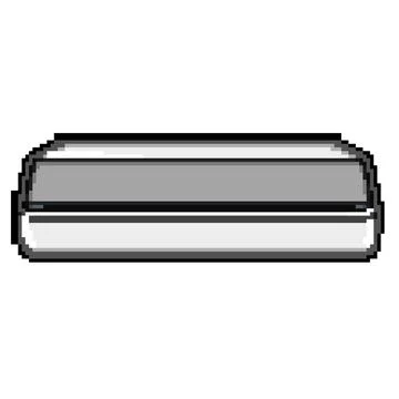 Industrial laminator machine pixel art vector illustration Illustrazione stock