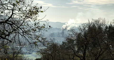 Industrial landscape Timelapse Vídeos de archivo 103594075