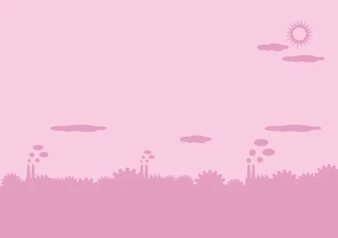 Industrial Landscape Vector Background Stock Illustration