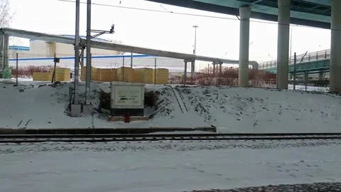 Industrial landscape , view from the train window Stock Footage 149250995