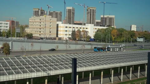 Industrial landscape , view from the train window Stock Footage 164931663