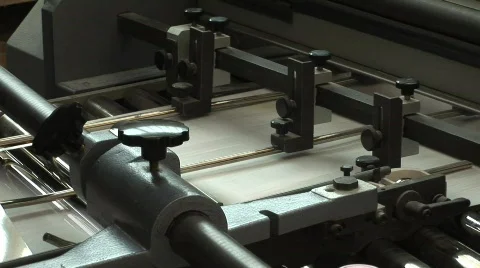 Industrial Large Scale Paper Rollers Stock Footage 559291