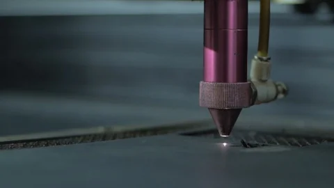 Industrial Laser cutting processing Stock Footage 110922849