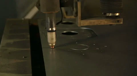 Industrial Laser cutting processing manufacture technology of flat sheet metal Stock Footage 62023058