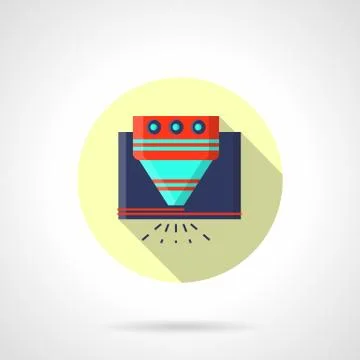 Industrial laser processing flat round vector icon Stockillustratie
