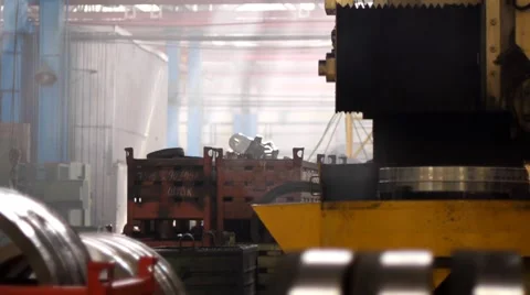 Industrial lathe 2 Stock Footage 8550448