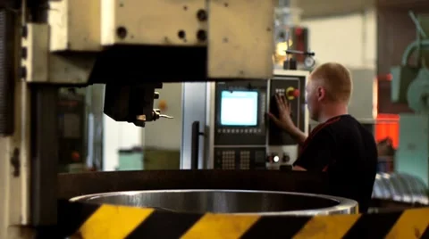 Industrial lathe 4 Stock Footage 8550450