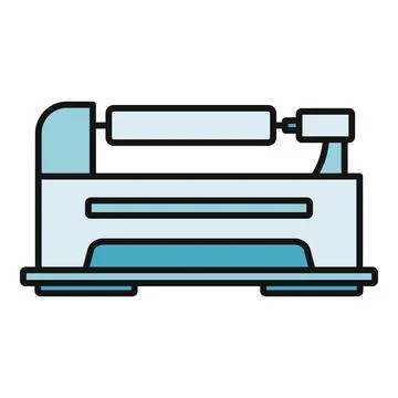 Industrial lathe machine turning tool equipment concept Stock Illustration
