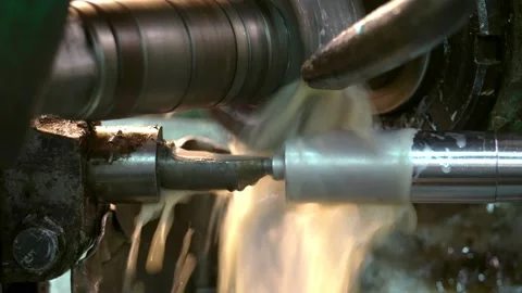An industrial lathe processes metal. Tool manufacturing. Production of drills. Stock Footage 171728126