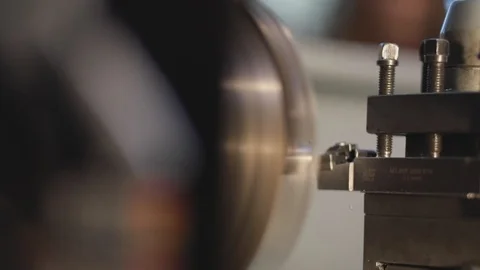 Industrial lathe working Video stock 92531816