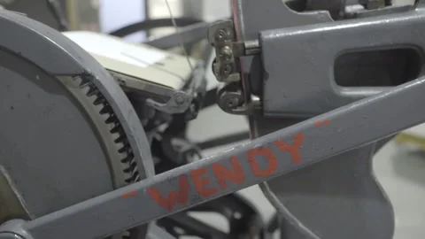 Industrial letterpress machine operating Stock Footage 160522082