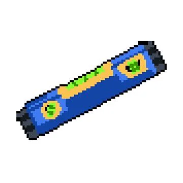 Industrial level tool pixel art vector illustration Ilustración de archivo