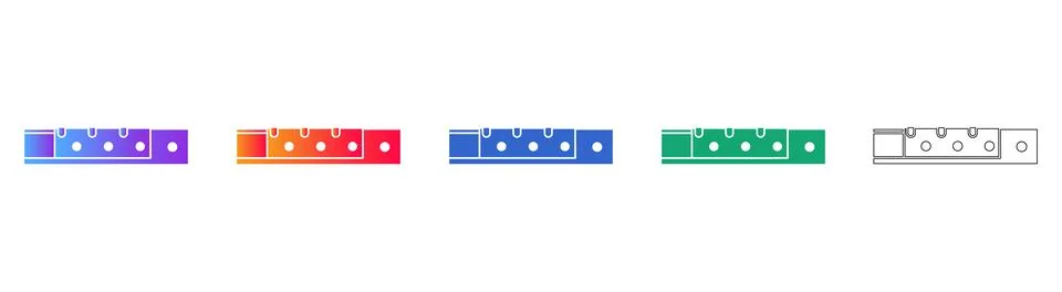 Industrial Leveling Tool Vector Icon Set Stock Illustration