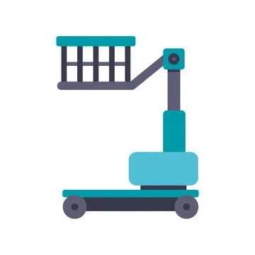 Industrial lift equipment elevating platform vector illustration Ilustración de archivo