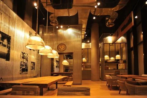 Industrial loft bar style Stock Photos
