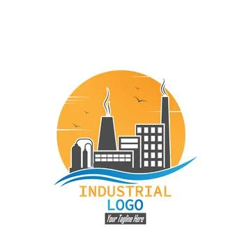 Industrial logo. A simple vector icon for websites and web applications, a lo Stock Illustration
