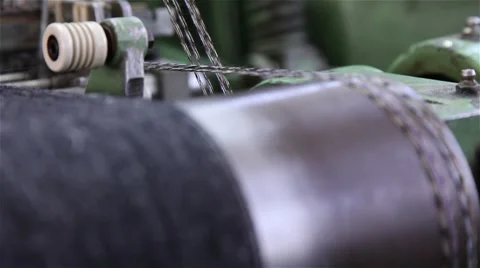 Industrial loom working Stock Footage 56532382