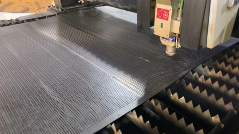 Industrial machine CNC plasma laser. Stock Footage 187464244