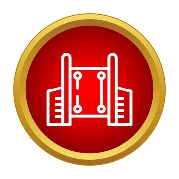 Industrial machine control panel outline icon Stock Illustration