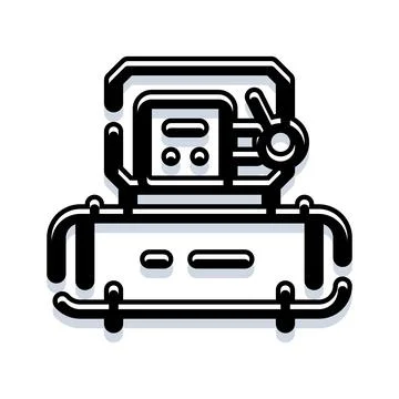 Industrial machine equipment vector icon for manufacturing Ilustração Stock