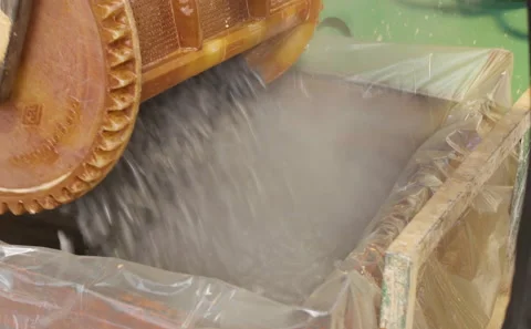 Industrial machine in a factory, tumbling machine Stock Footage 218568978