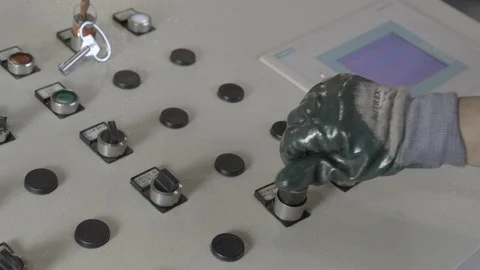 INDUSTRIAL MACHINE ON Video stock 125483318