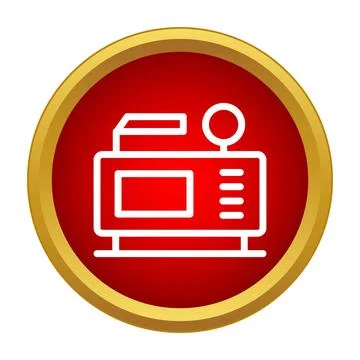 Industrial machine icon representing engine or power generator Stock Illustration