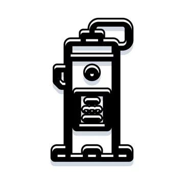 Industrial machine icon representing technology and automation Stockillustratie