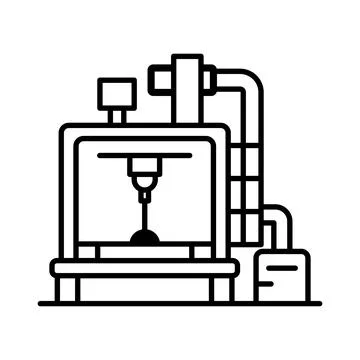 Industrial Machine for Manufacturing Process in Modern Factory Setting Stock Illustration