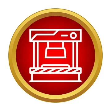 Industrial machine operating, shaping metal components Stock-Illustration