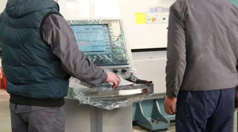 Industrial Machine Operator. Stock Footage 62440791