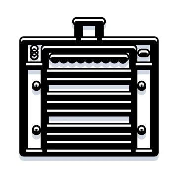 Industrial machine plotter equipment vector illustration Illustrazione stock