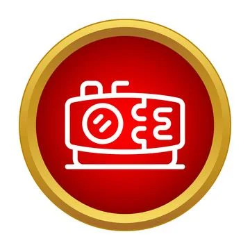 Industrial machine processing icon creating energy concept Illustrazione stock