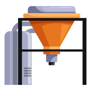 Industrial machine processing materials with modern technology Stock Illustration