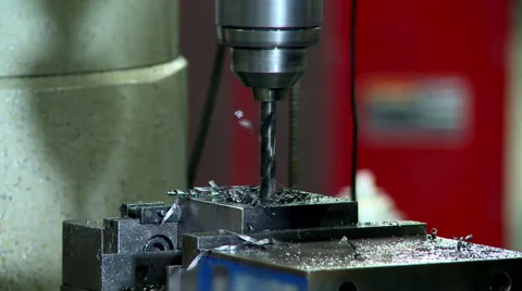 Industrial machine shop drilling Stock Footage 62763624