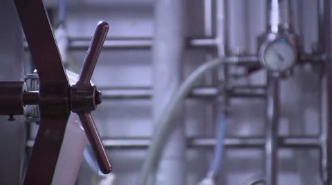 Industrial machine with steam Stock Footage 57340237