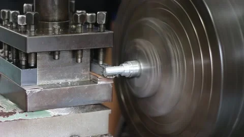 Industrial Machine Work_Metal Spinning Application Machine Stock Footage 210300001